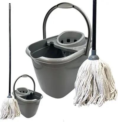 Cotton Floor Mop with Sturdy Handle (Pochha) - 1